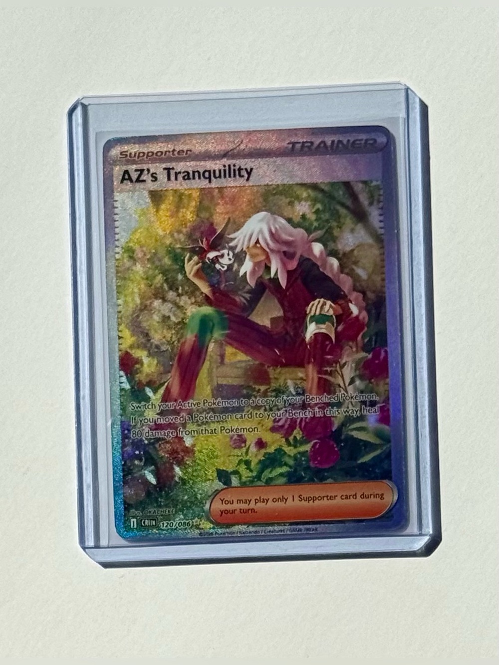 Pokemon AZ's Tranquility 120/086 Full Art Holo SIR Fan Art DIY Custom Card
